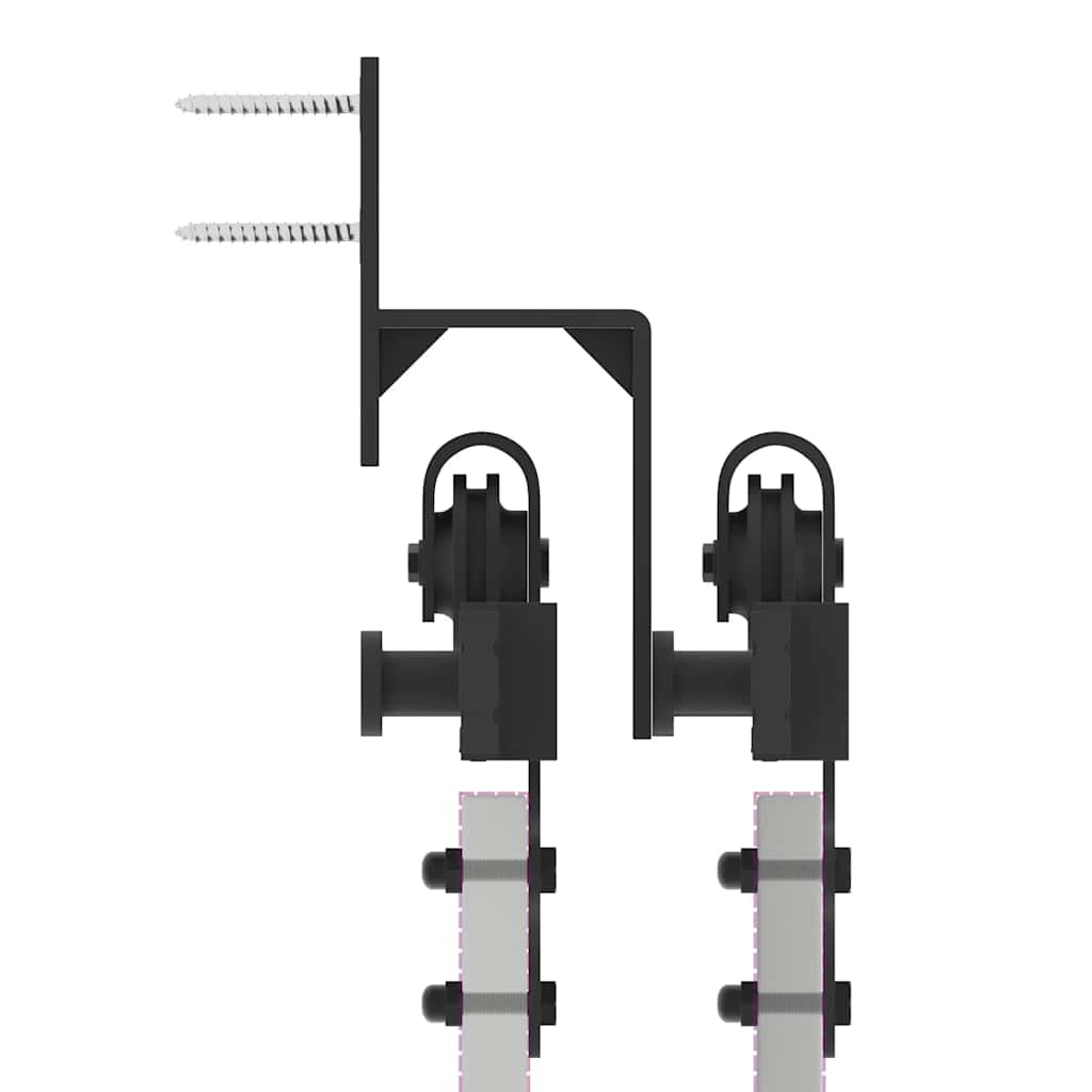 Liukuovi Hardware Kit 427 Cm Teräs Musta