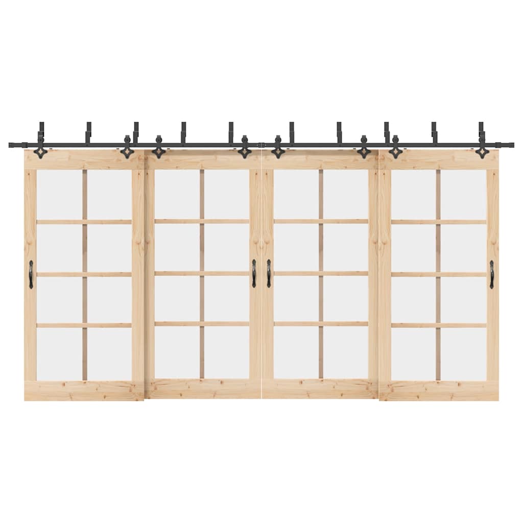 Liukuovi Hardware Kit 427 Cm Teräs Musta
