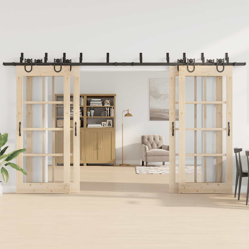 Liukuovi Hardware Kit 400 Cm Teräs Musta