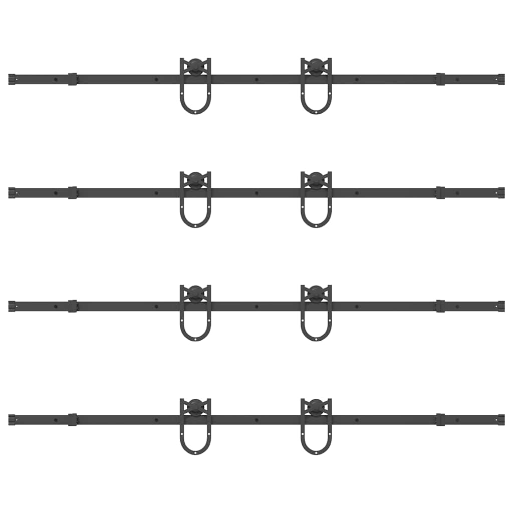 Liukuovi Hardware Kit 400 Cm Teräs Musta