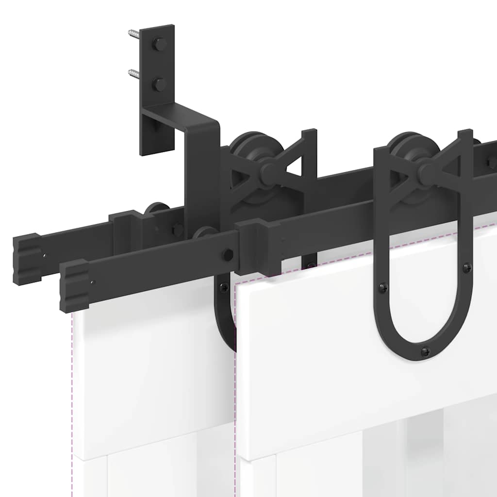 Liukuovi Hardware Kit 400 Cm Teräs Musta