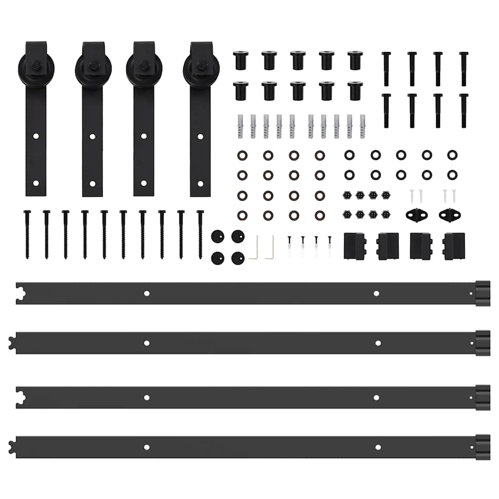 Liukuovi Hardware Kit 427 Cm Teräs Musta