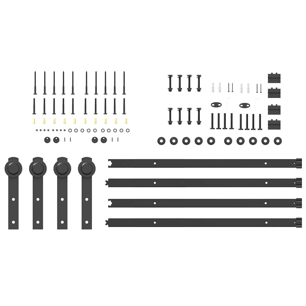 Liukuovi Hardware Kit 400 Cm Teräs Musta