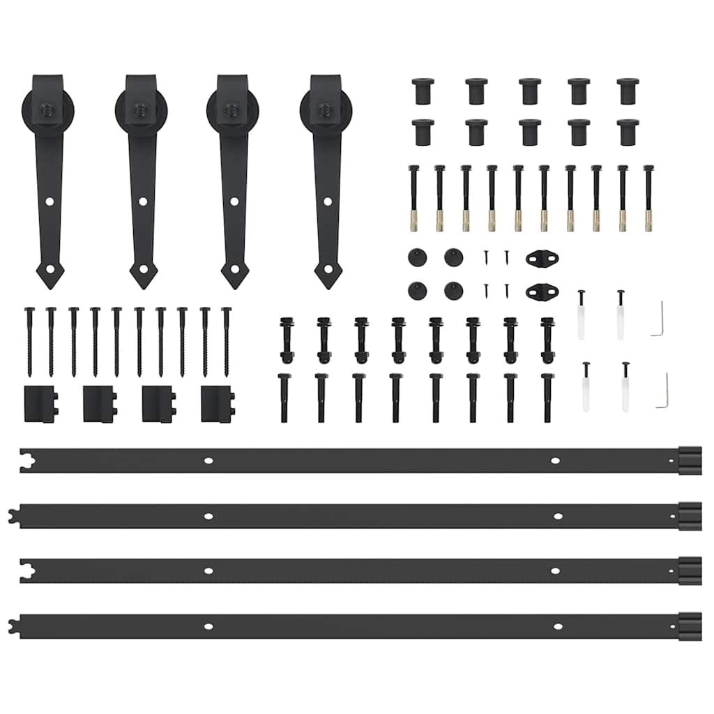Liukuovi Hardware Kit 427 Cm Teräs Musta