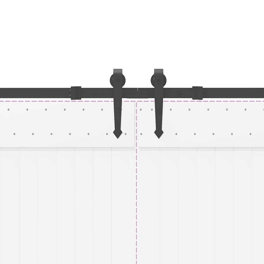 Liukuovi Hardware Kit 427 Cm Teräs Musta