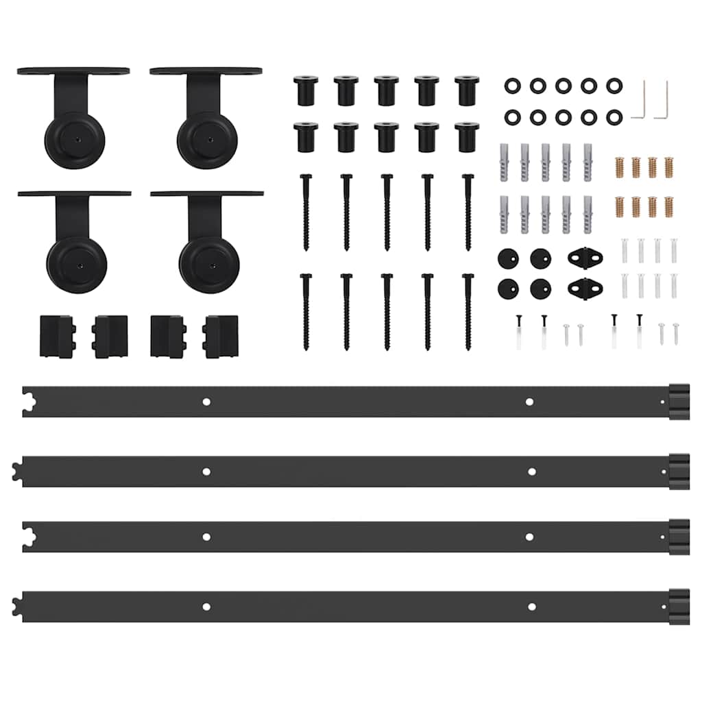 Liukuovi Hardware Kit 427 Cm Teräs Musta