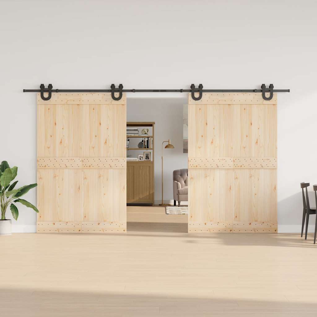 Liukuovi Hardware Kit 400 Cm Teräs Musta