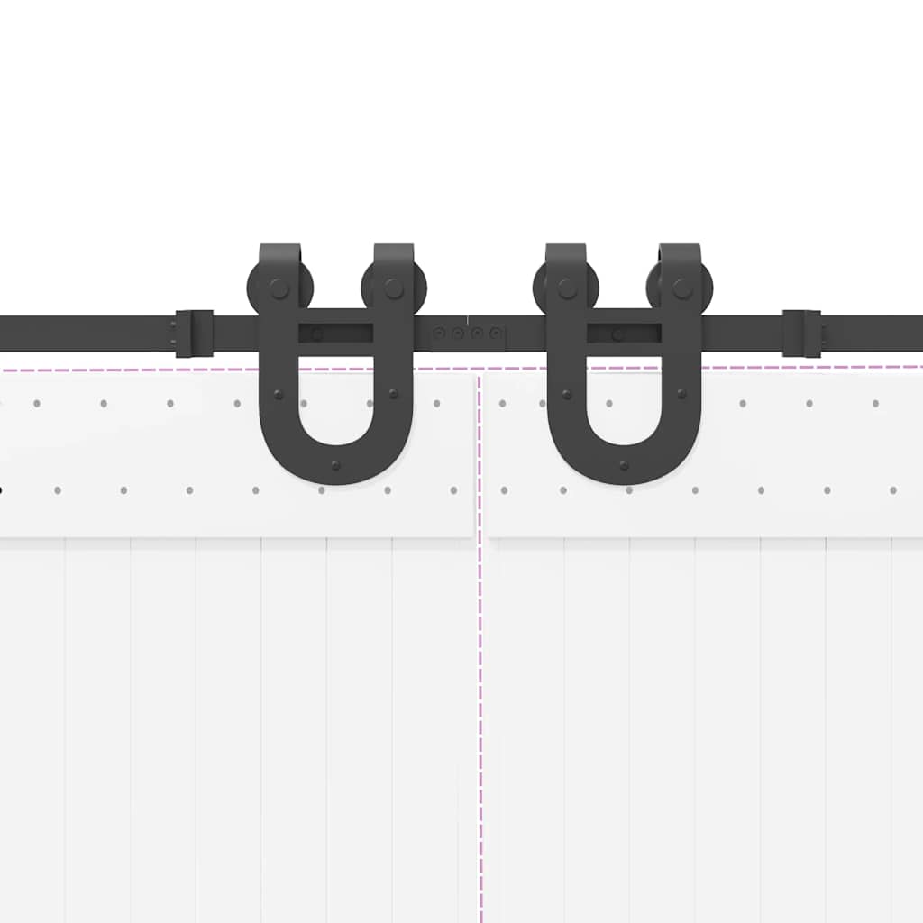 Liukuovi Hardware Kit 400 Cm Teräs Musta