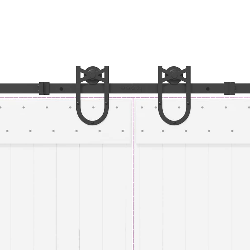 Liukuovi Hardware Kit 400 Cm Teräs Musta