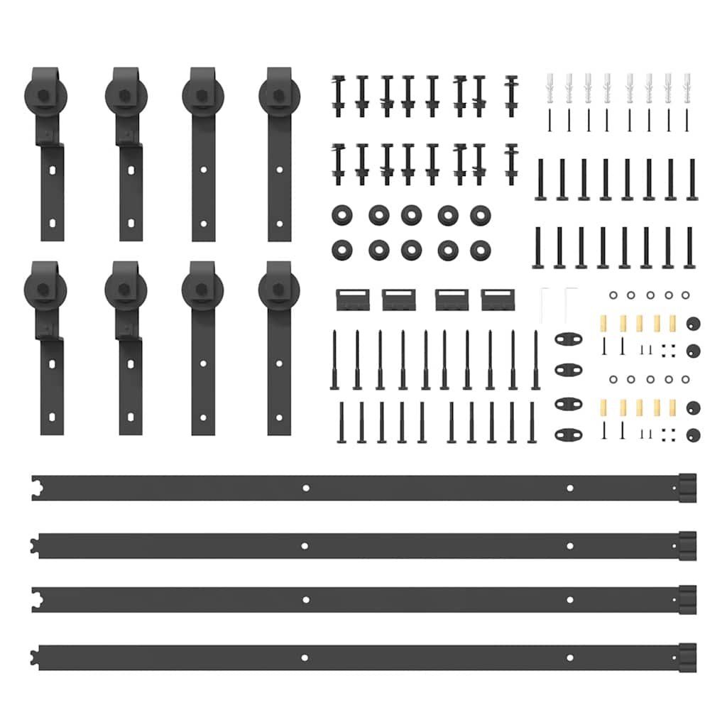 Liukuovi Hardware Kit 400 Cm Teräs Musta