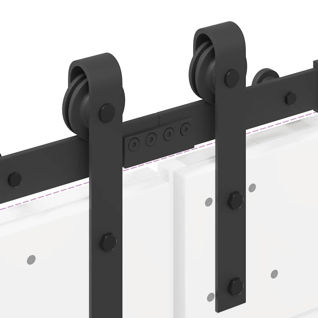 Liukuovi Hardware Kit 400 Cm Teräs Musta
