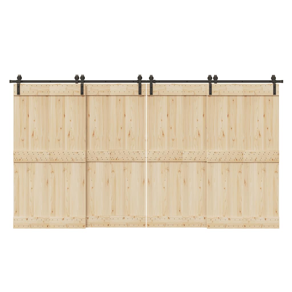 Liukuovi Hardware Kit 400 Cm Teräs Musta
