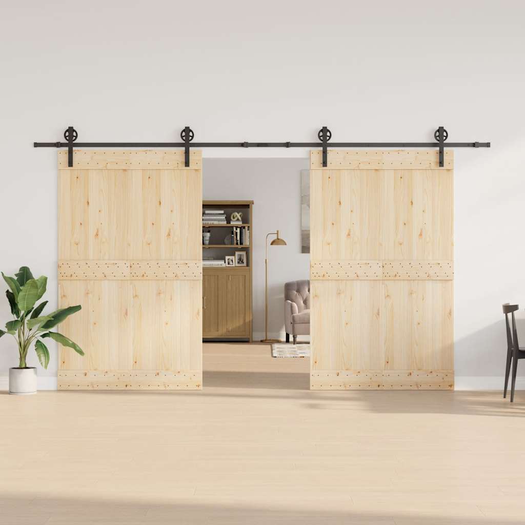 Liukuovi Hardware Kit 400 Cm Teräs Musta