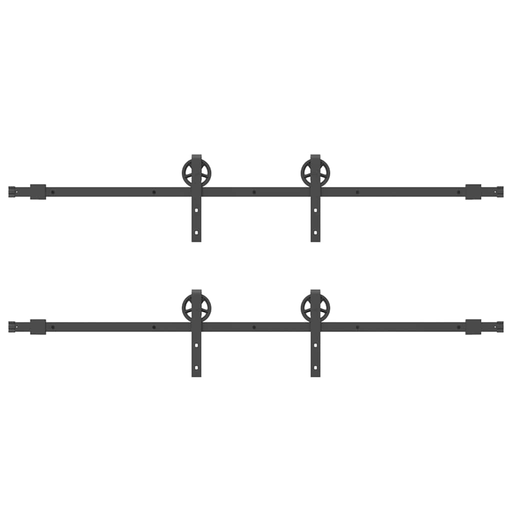 Liukuovi Hardware Kit 400 Cm Teräs Musta