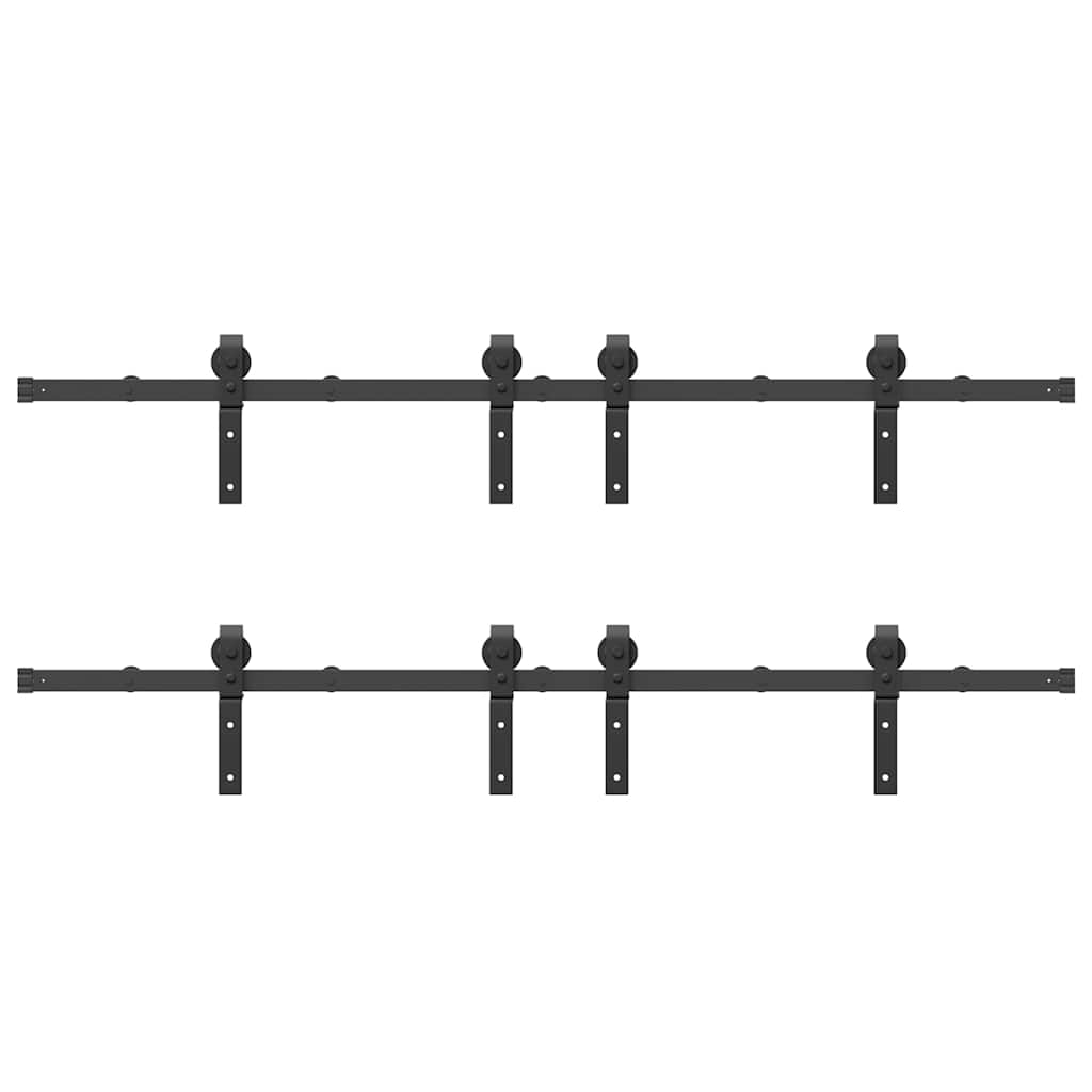 Liukuovi Hardware Kit 400 Cm Teräs Musta