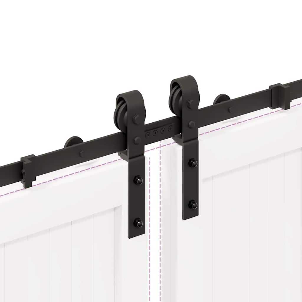 Liukuovi Hardware Kit 400 Cm Teräs Musta