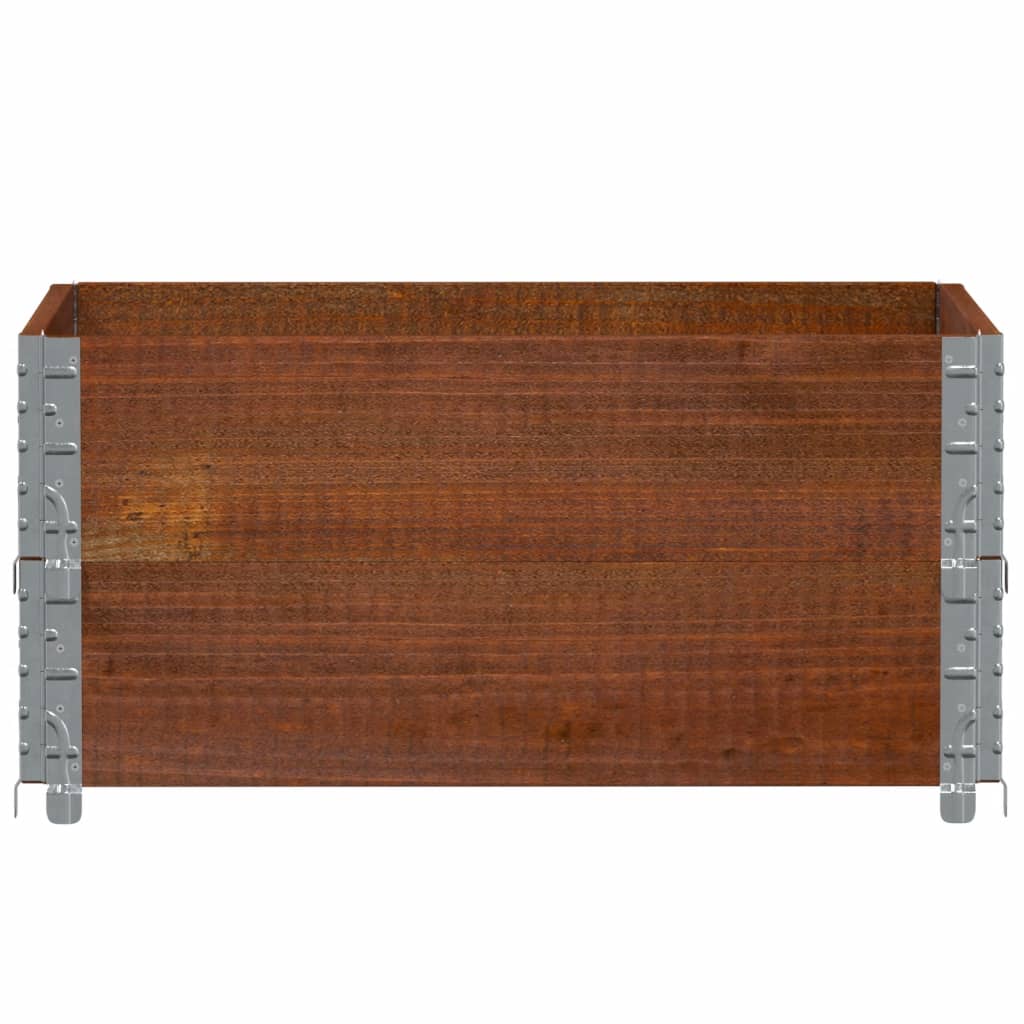 Kuormalavan Reunukset 2 Kpl Ruskea 80X60 Cm Täysi Mänty