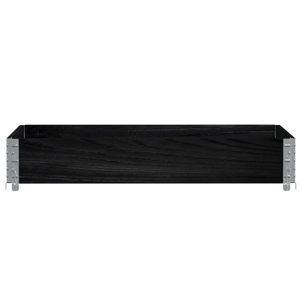 Kuormalavan Reunus Musta 120X80 Cm Täysi Mänty