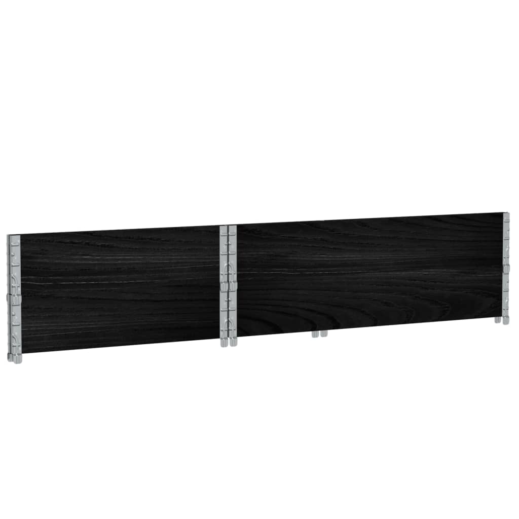 Kuormalavan Reunukset 2 Kpl Musta 120X80 Cm Täysi Mänty