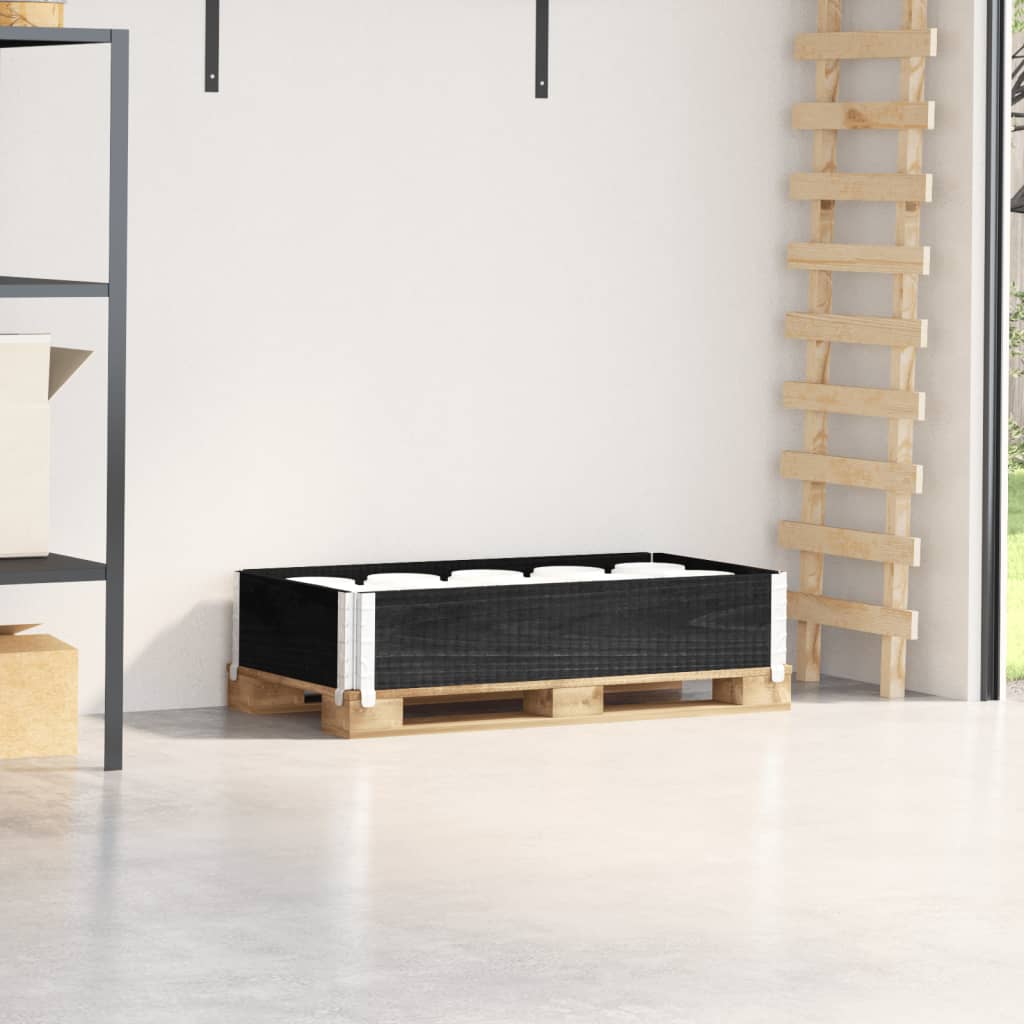 Kuormalavan Reunus Musta 100X50 Cm Täysi Mänty