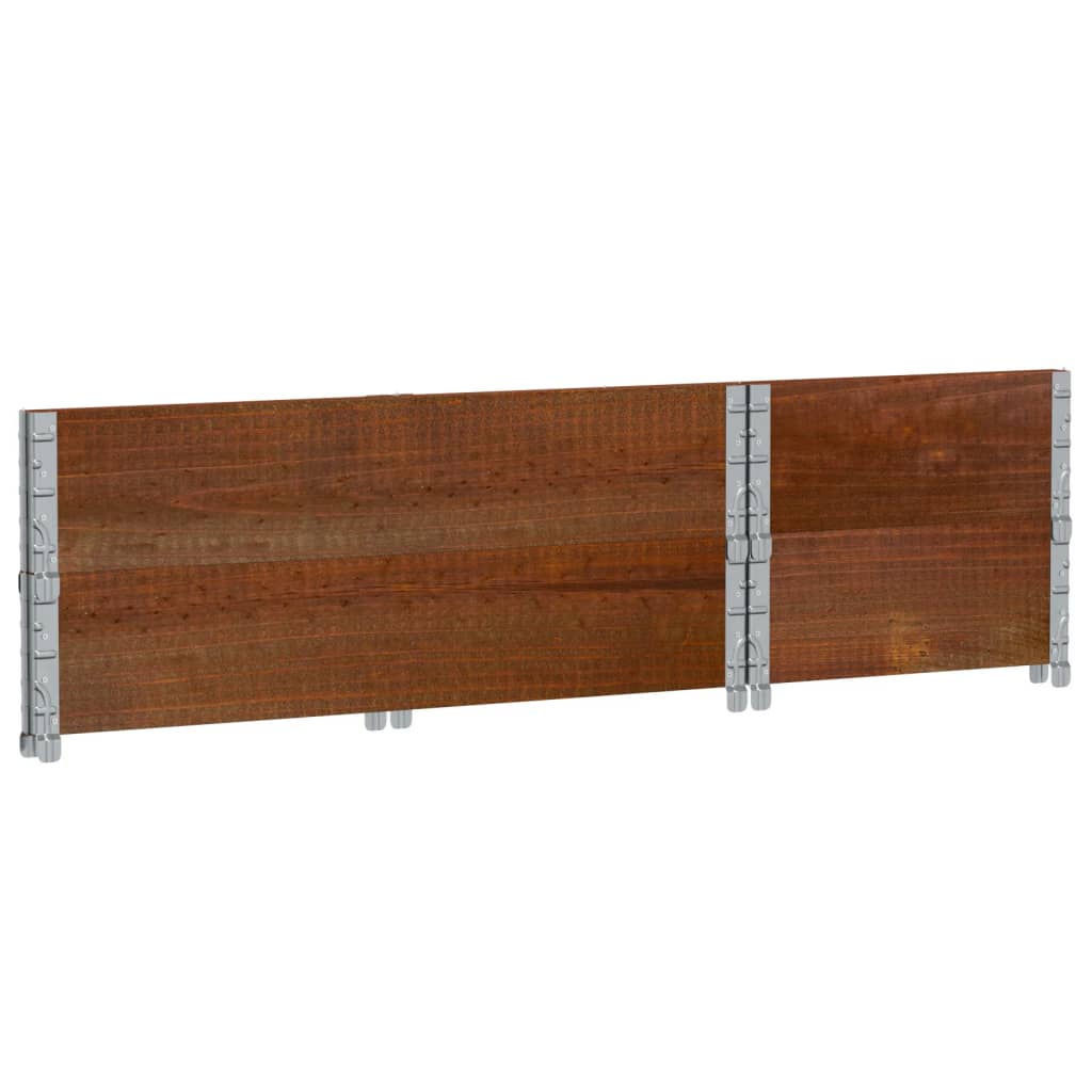 Kuormalavan Reunukset 2 Kpl Ruskea 100X50 Cm Täysi Mänty
