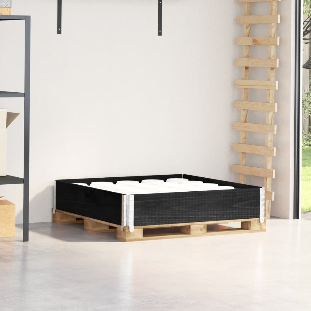 Kuormalavan Reunus Musta 100X100 Cm Täysi Mänty