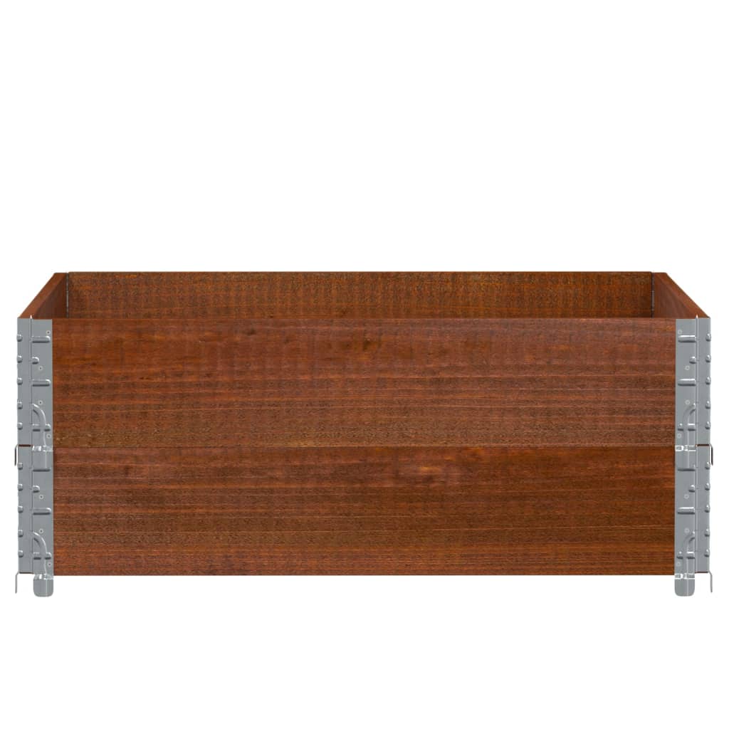Kuormalavan Reunukset 2 Kpl Ruskea 100X100 Cm Täysi Mänty