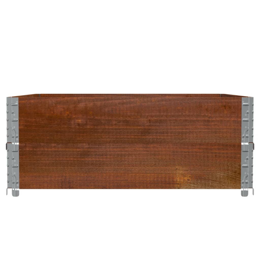 Kuormalavan Reunukset 2 Kpl Ruskea 100X100 Cm Täysi Mänty