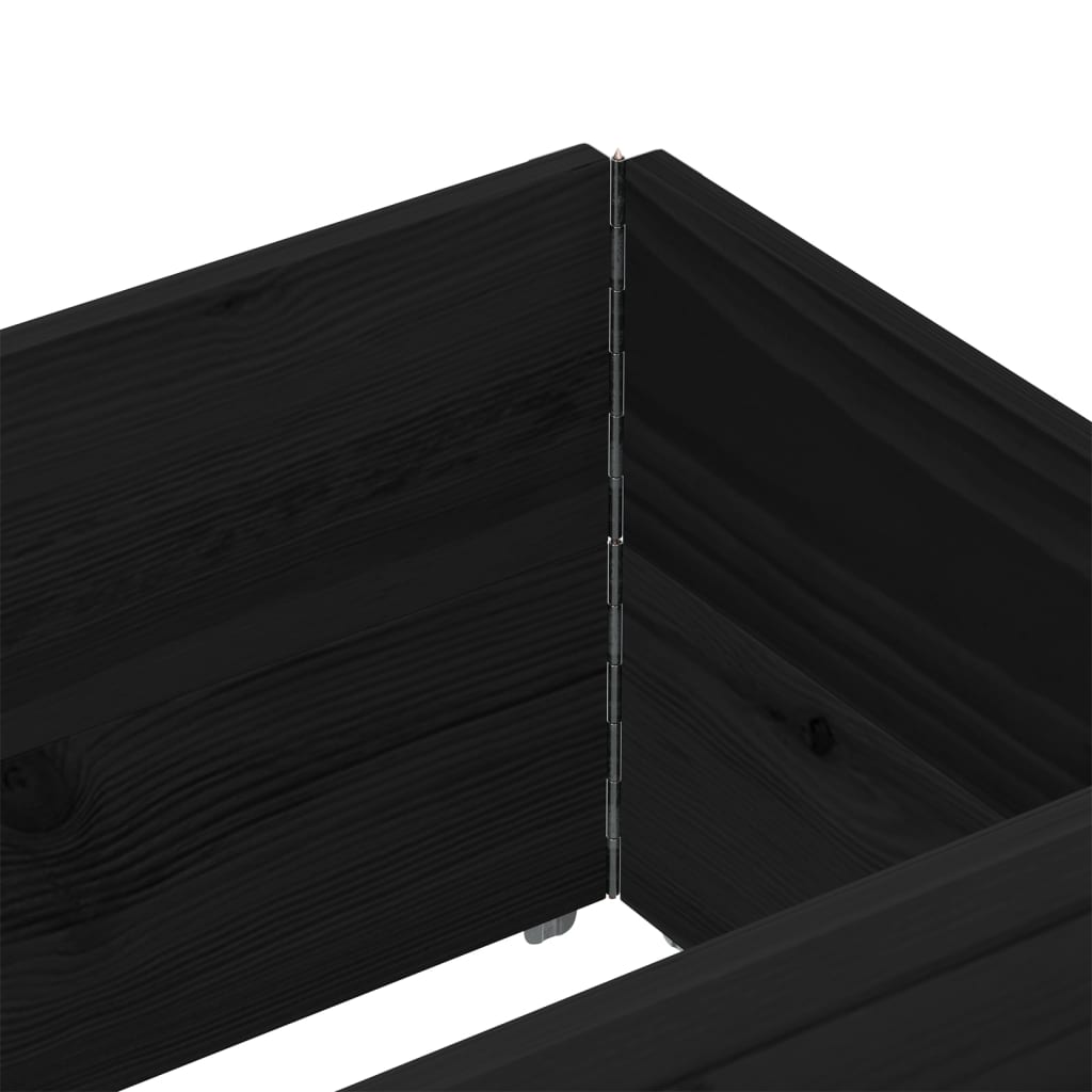 Kuormalavan Reunukset 2 Kpl Musta 150X50 Cm Täysi Mänty