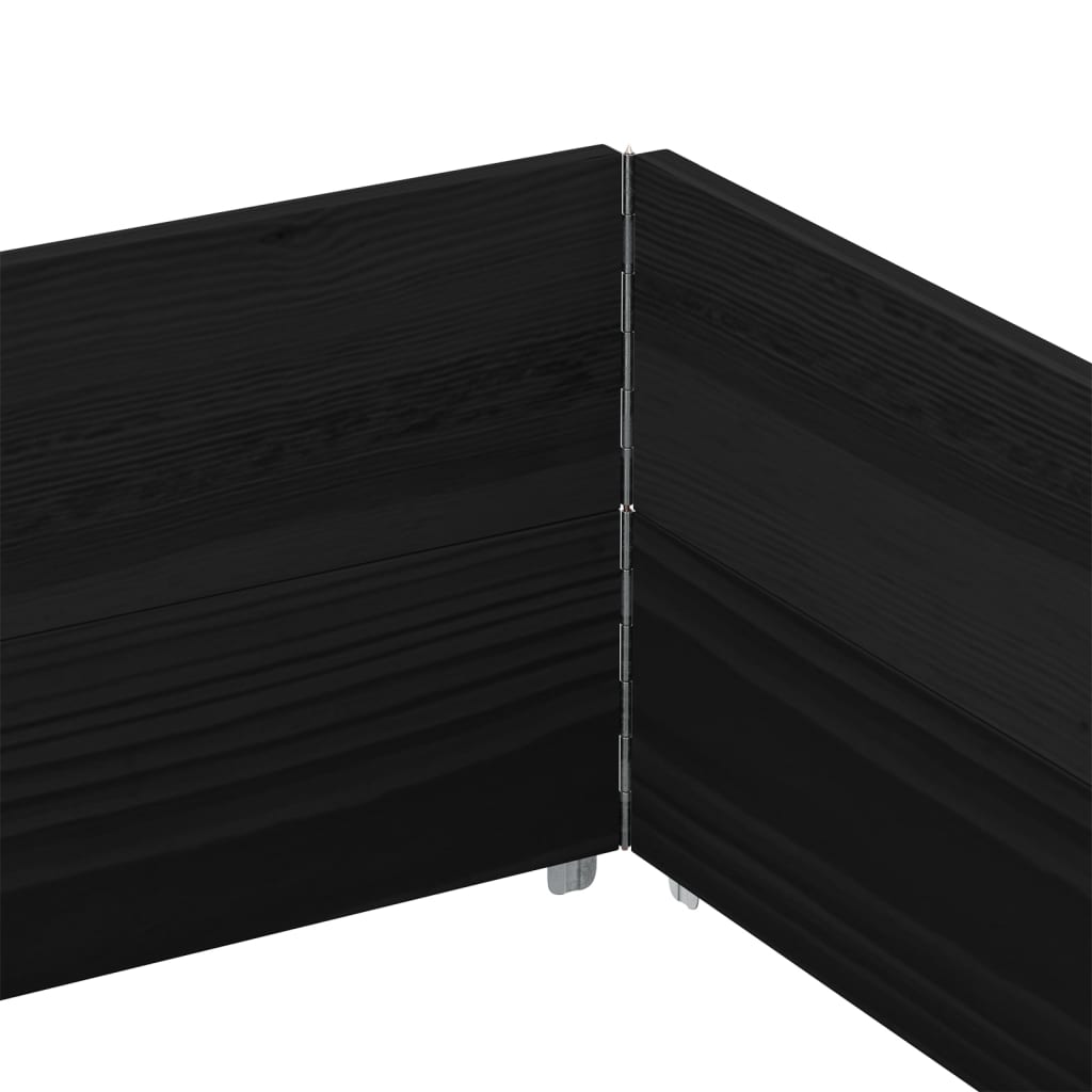 Kuormalavan Reunukset 2 Kpl Musta 150X100 Cm Täysi Mänty