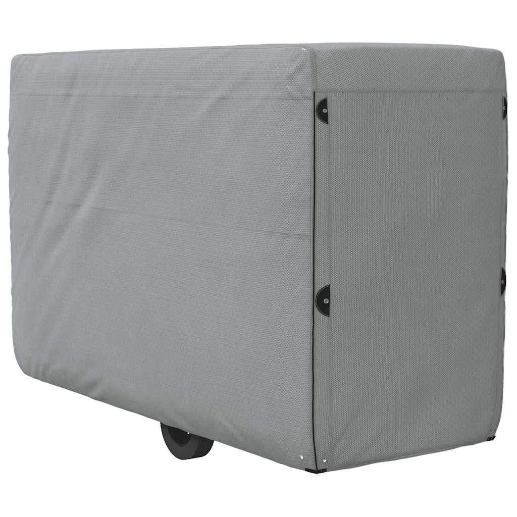 Hevosperävaunun Päällinen Harmaa 376X168X240 Cm Kuitukangas