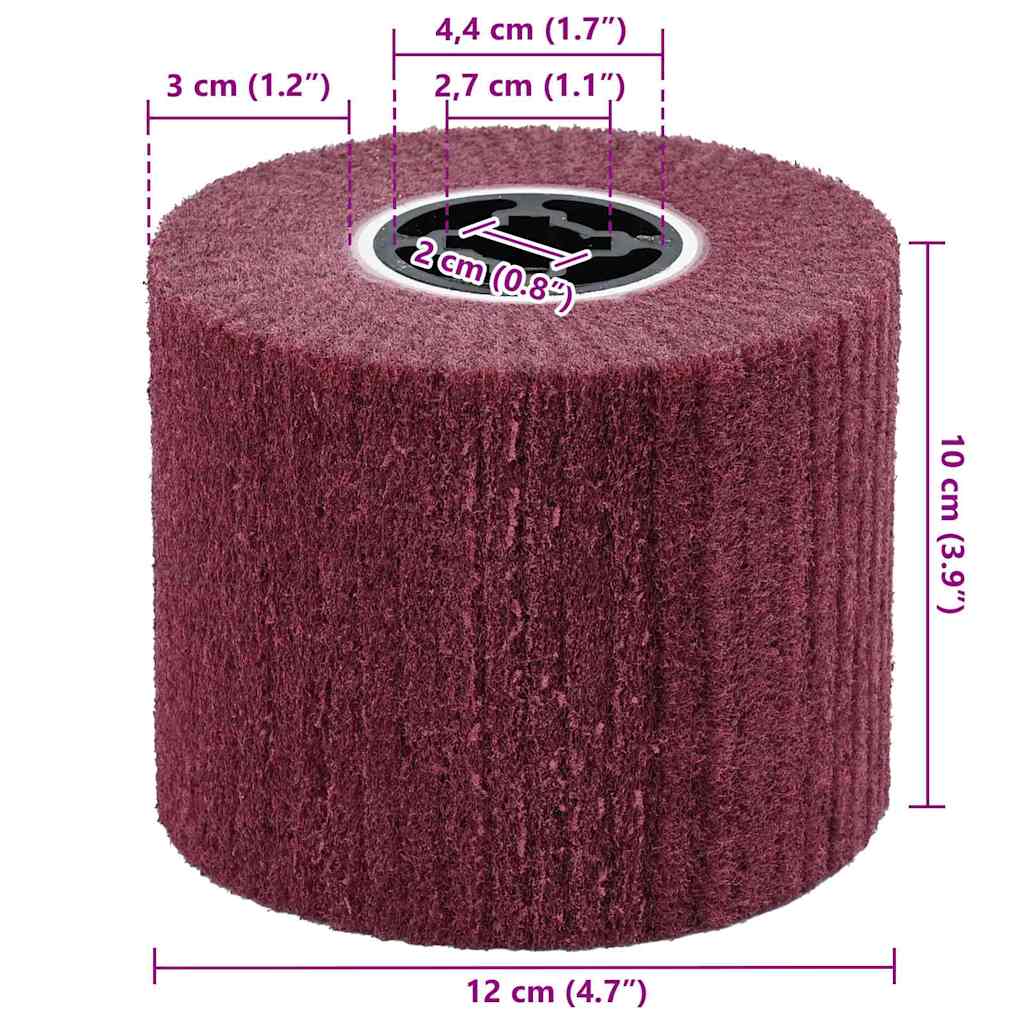 Hiontarullat 3 Pcs Punainen 12 X 12 X 10 Cm Synteettinen Kuitu