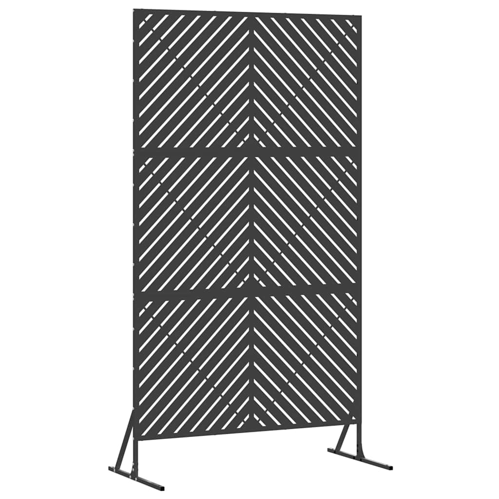 Yksityisyysnäyttö 100 X 50 X 180 Cm Teräs Musta