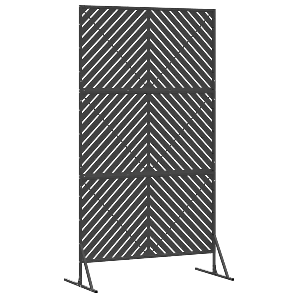 Yksityisyysnäyttö 100 X 50 X 180 Cm Teräs Musta