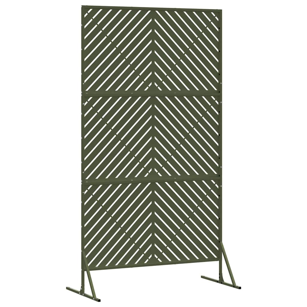 Yksityisyysnäyttö 100 X 50 X 180 Cm Teräs Oliivinvihreä