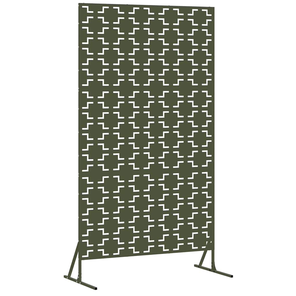 Yksityisyysnäyttö 100 X 50 X 180 Cm Teräs Oliivinvihreä