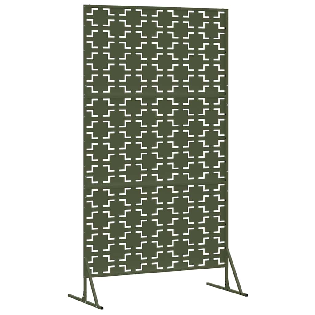 Yksityisyysnäyttö 100 X 50 X 180 Cm Teräs Oliivinvihreä