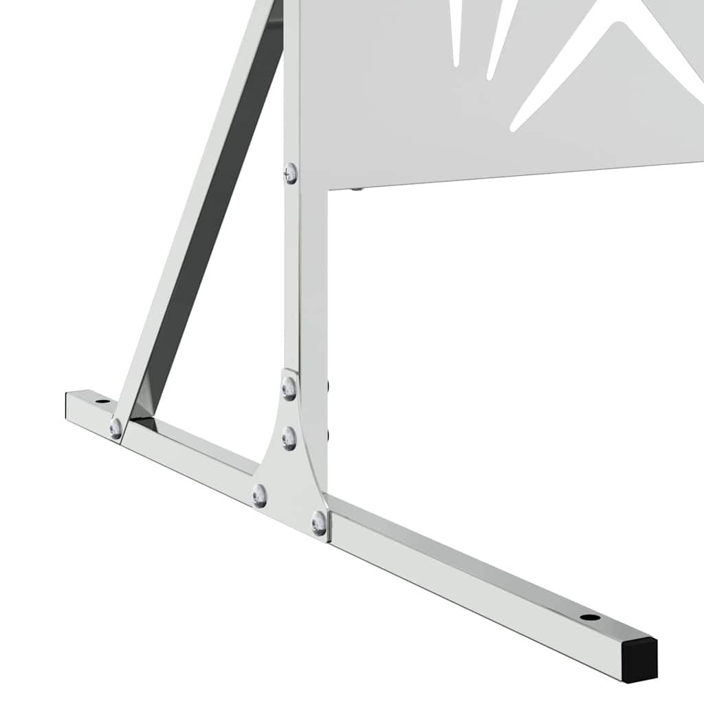 Yksityisyysnäyttö 100 X 50 X 180 Cm Galvanoitu Teräs Hopea