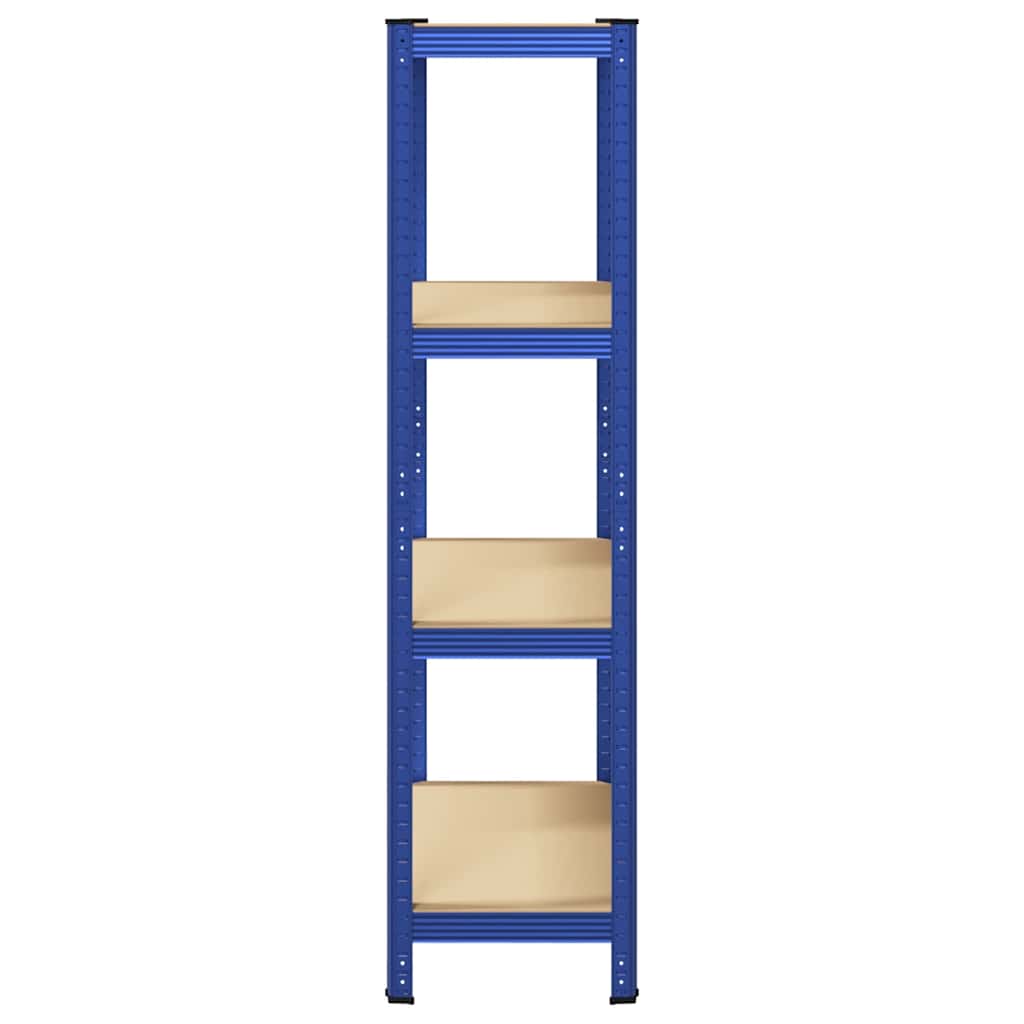 4-Tasoinen Varastohylly Sininen Teräs Ja Tekninen Puu