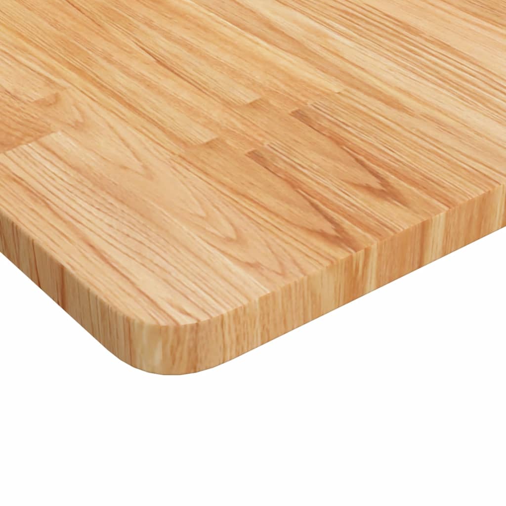 Työpenkki Vaaleanruskea 100X60X81,5 Cm Täysi Tammi Suorakaide