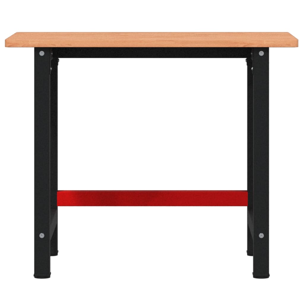 Työpenkki 100X60X81,5 Cm Täysi Pyökki Suorakaide