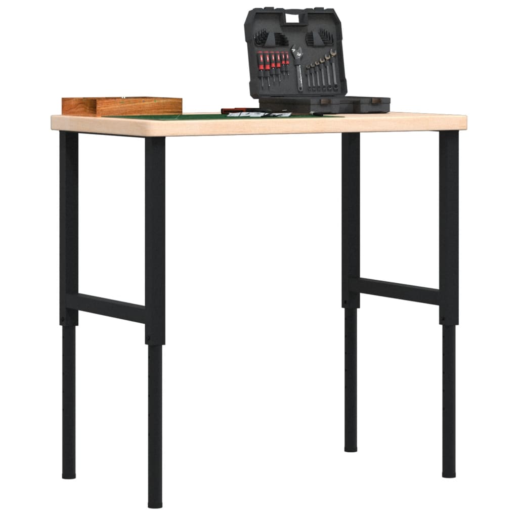 Työpenkki 100X60X(73-99,5) Cm Täysi Tammi Suorakaide