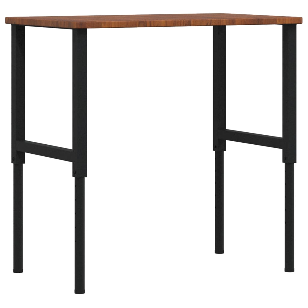 Työpenkki T.ruskea 100X60X(71,5-98) Cm Täysi Tammi Suorakaide