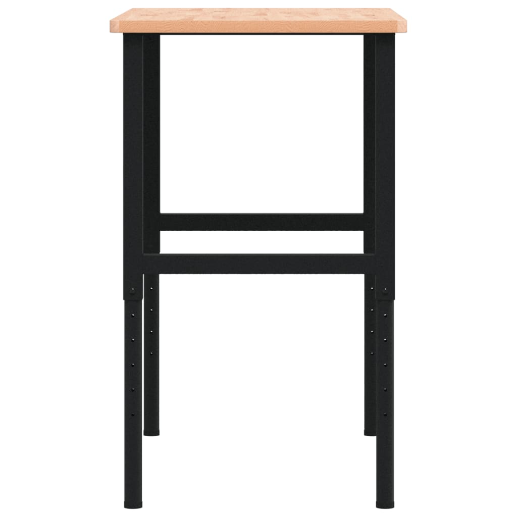Työpenkki 100X60X(71,5-98) Cm Täysi Pyökki Suorakaide