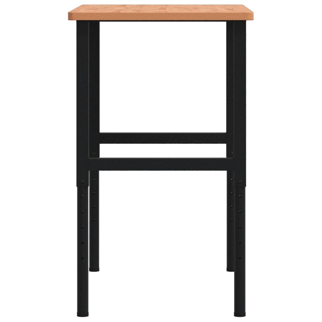 Työpenkki 100X60X(71,5-98) Cm Täysi Pyökki Suorakaide