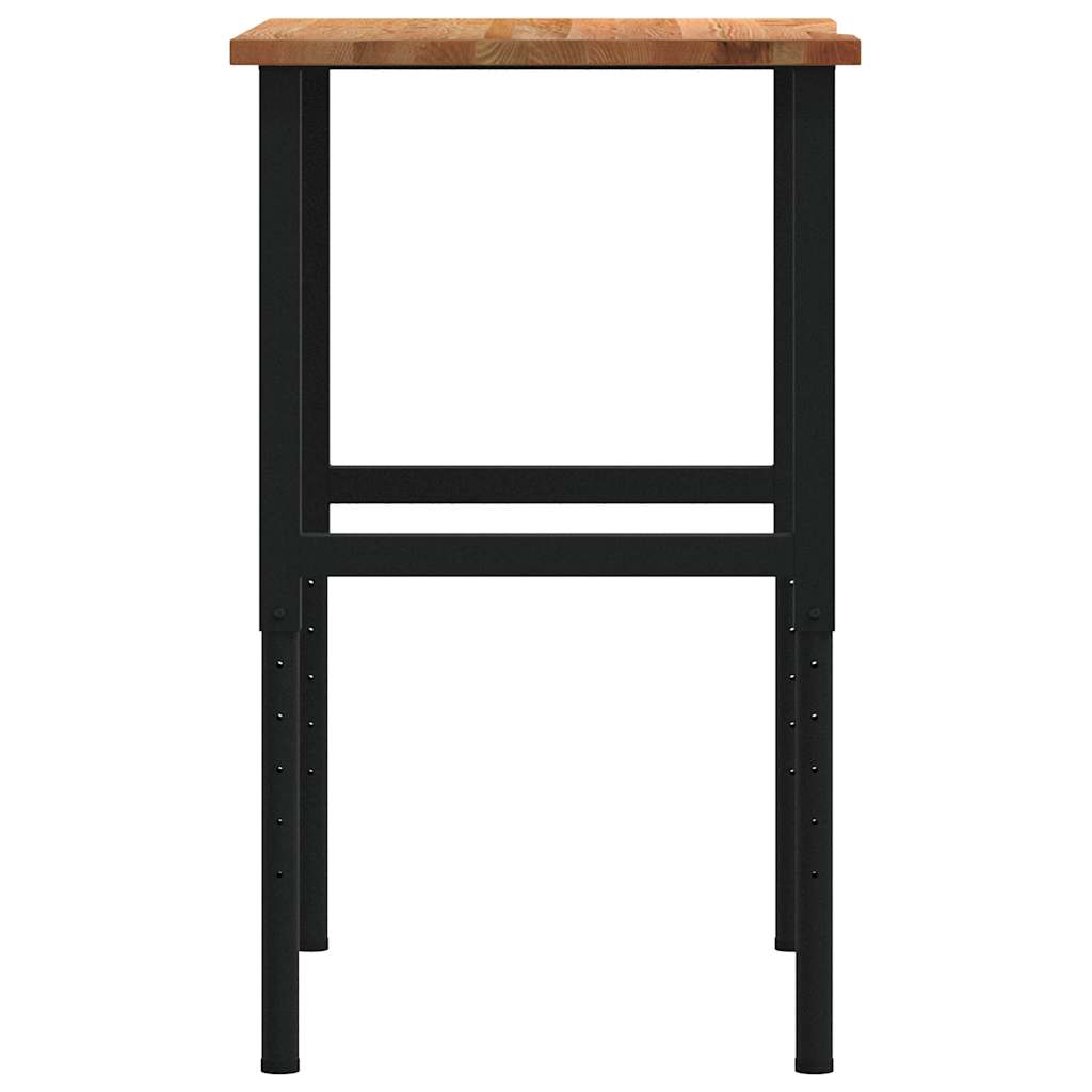 Työpöytä Vaaleanruskea 80X60X(71,5-98) Cm Massiivipuutammea
