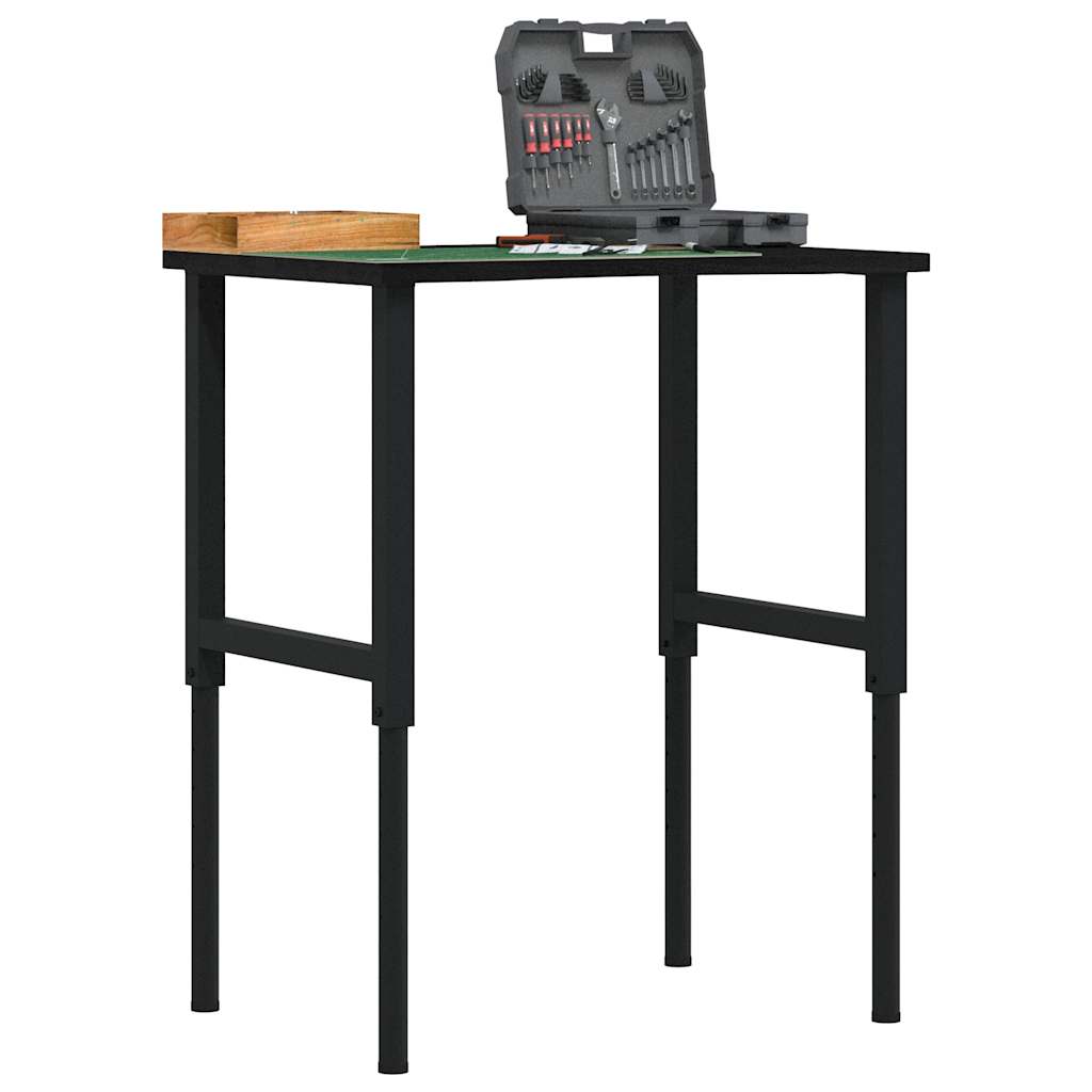 Työpöytä Tummanruskea 80X60X(71,5-98) Cm Massiivipuutammea