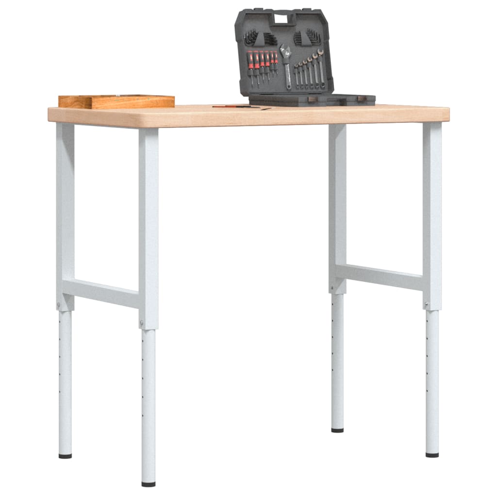 Työpenkki 100X60X(73-99,5) Cm Täysi Tammi Suorakaide