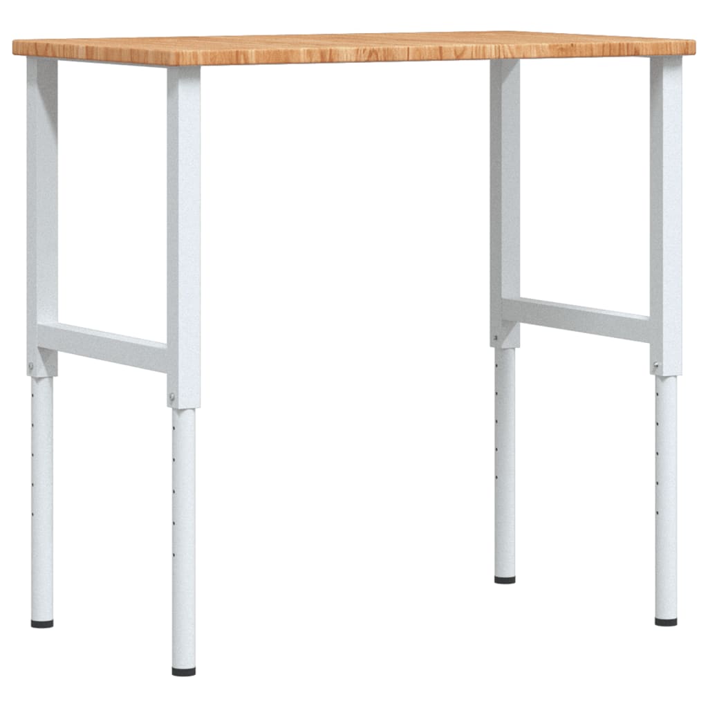 Työpenkki V.ruskea 100X60X(71,5-98) Cm Täysi Tammi Suorakaide