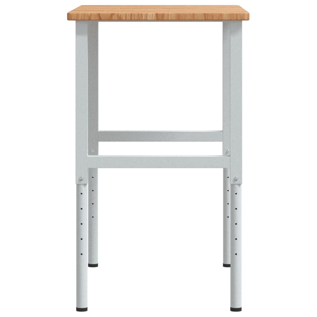 Työpenkki V.ruskea 100X60X(71,5-98) Cm Täysi Tammi Suorakaide